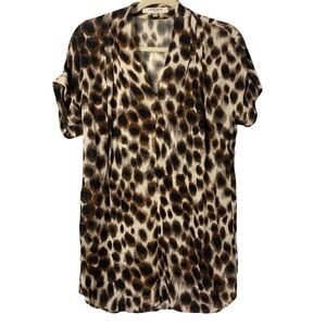 LK Bennett London US Size 4 Animal Print Long Tunic Top/Mini Dress